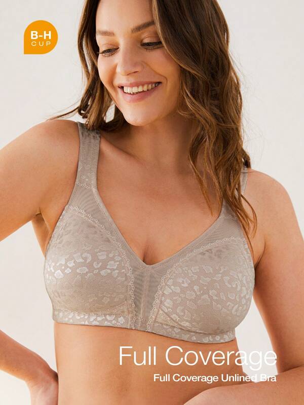 Wingslove Women's Wireless Minimizer Bra Plus Size Non-Padded Soft Full Figure Bra