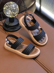 2025新款儿童凉鞋夏季女童浴室室内防滑沙滩鞋软底幼儿女童凉鞋 - 黑色 - 查看 6