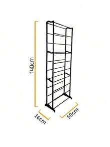 Shoe Rack Organizer Shelf 10 Tiers Vertical Resistant Dismountable 30 Pairs Of Shoes - Black - View 8