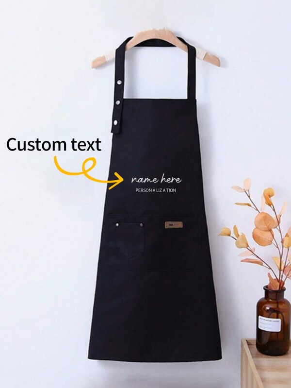 1 pièce Tablier personnalisé avec poches, tablier personnalisé en canevas, tablier de broderie, tablier de cuisine personnalisé, tablier de chef personnalisé, durable, respirant, léger, lavable, amusant, mignon, amour, doux, confortable, élégant, simple, personnalisé, unique, cadeau idéal pour lui, cadeau idéal pour elle, lui, elle, petit ami, petite amie, papa, maman, famille, amis, pour les anniversaires, pour la fête des mères, pour les anniversaires, pour la Saint-Valentin, pour la remise des diplômes, pour la fête des pères, pour les mariages, pour le pendaison de crémaillère, canapé, lit, voiture, salle de thé, chambre à coucher, salle de bain, salon, salle à manger