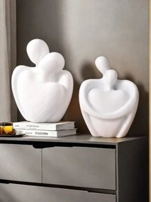 1PC Love Sculpture Ceramic Statue Decoration, Modern Home Decoration, Living Room, Bookshelf, Desk Decoration, Bedroom Bedside Table Decoration, Anniversary Gifts Birthday Graduation