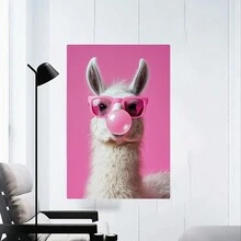 Arte de alpaca con goma de mascar, decoración moderna del hogar, ideal para la sala de estar, dormitorio, oficina y bar