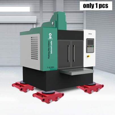 HYYKJ-US Machinery Mover Heavy Duty Machine Dolly Skate 4 Rollers 6 Ton W/360 Rotate Cap