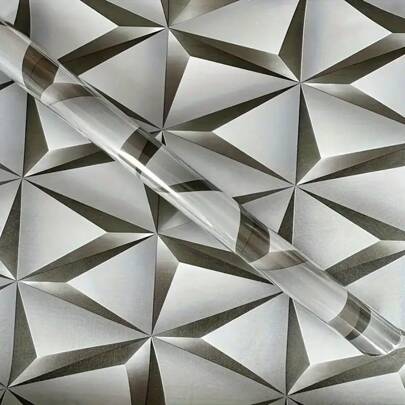 1 rolka nowoczesnej geometrycznej srebrno-szarej samoprzylepnej wodoodpornej tapety zagęszczonej PVC 17,7 cala x 39,3/118,1/196,8 cala odpornej na olej i plamy zdejmowanej odpowiedniej do salonu sypialni, kuchni tła telewizora imprezy dekoracji domu meble akademika renowacja szafek tapety zrób to sam prezenty urodziny ukończenie szkoły wystrój pokoju wystrój ściany wystrój łazienki wystrój sypialni dekoracja pokoju rzeczy wystrój salonu wystrój domu wystrój domu tapeta do salonu naklejki naklejki ścienne naklejka ścienna