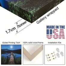 Polar Bear Poster, Animal Poster, Canvas Print Wall Art Room Decor  Wooden Frame