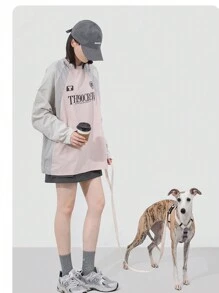 Random 1 Set Of 2 Colors (Purple & Green) X-Shape Anti-Pull Pet Harness And Leash For Small Dogs - Multicolor - View 2