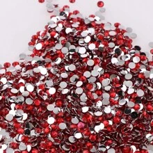 1000pcs Flat Back Resin Rhinestones, Resin Crystals, Round Flat Bottom Resin Gems, For Accessories, Shoes, Clothes, Cosmetics, Bags, Handmade DIY Art Decorations