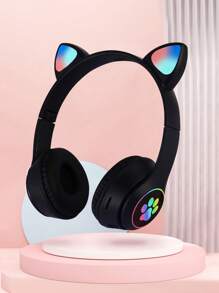 Cat Ear Headset Heavy Bass Wireless Sports FoldingLuminous Game Bluetooth Headset