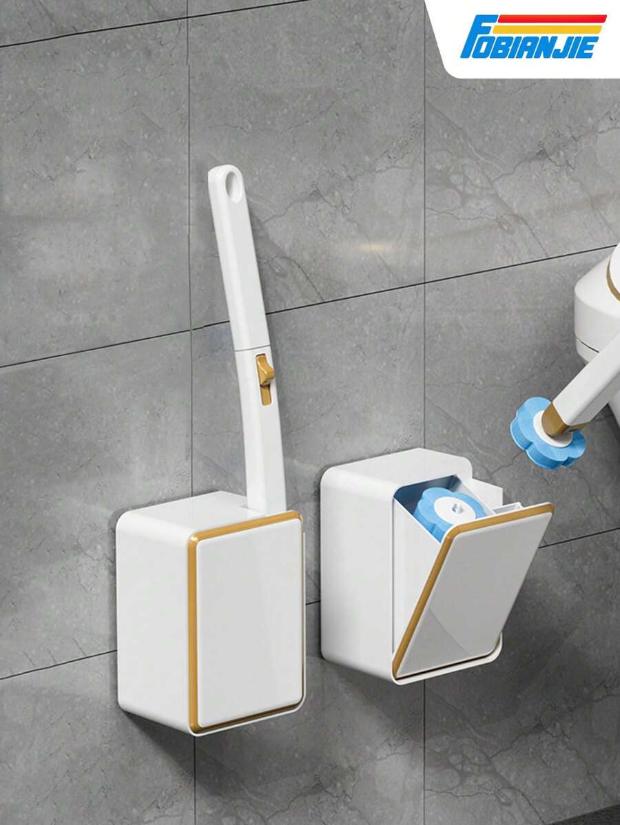 FoBianJie Disposable Bathroom Cleaning Brush, Toilet Bowl Cleaner Brush, Cleaning Brush Set With Replaceable Heads - Multicolor - View 1