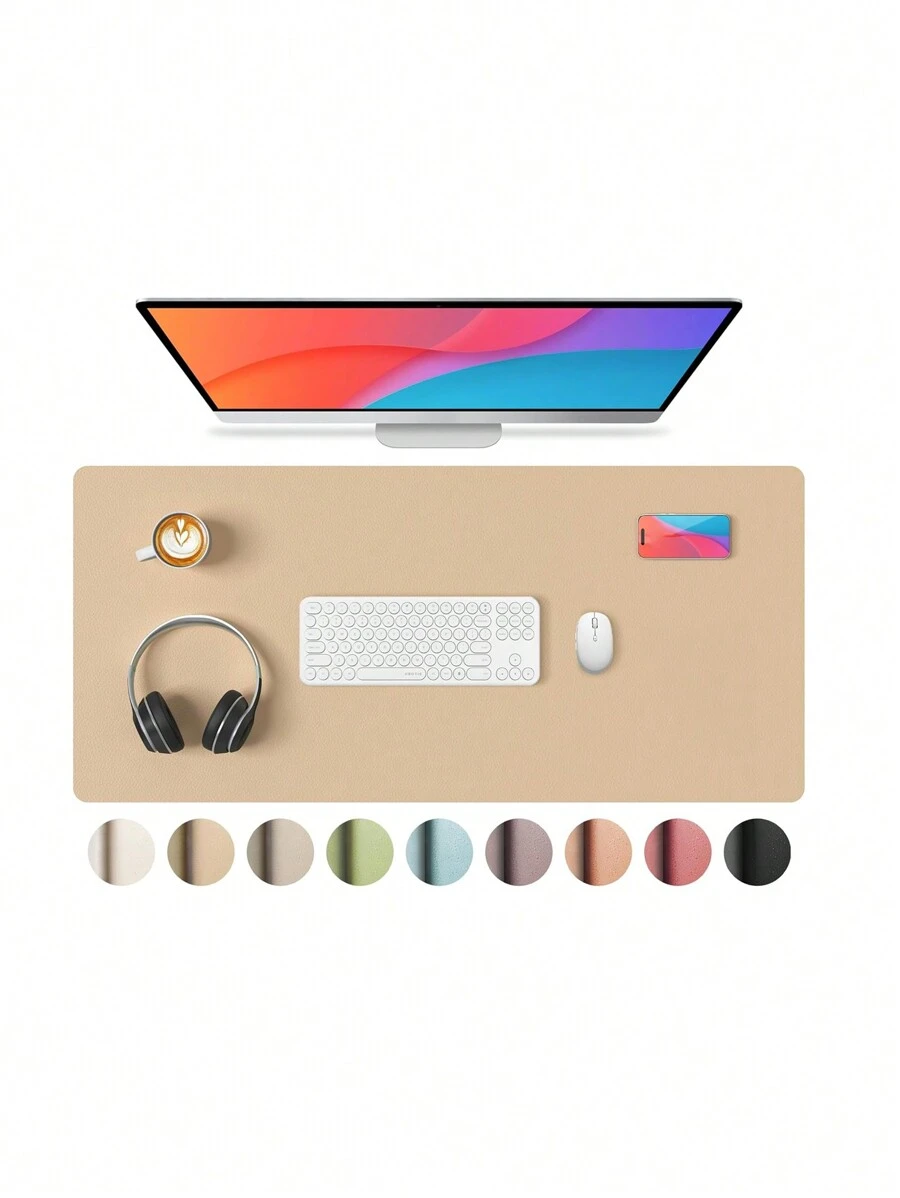 2025 Weihnachtsdekorationen Leder Schreibtischunterlage, Mauspad, Nicht-Computer-Matte für den Schreibtisch, PU-Leder Büroschreibtischunterlage für Zuhause & Büro, Laptop Schreibtischauflage für Tastatur und Maus (Dicke 1mm)