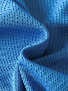 5pcs Summer Mesh Stitching Quick-Dry Round Neck Short Sleeve T-Shirt Set, Fashion Casual Sportswear For 7-11 Years Old Students & Outdoor Activities - Multicolor - View 6