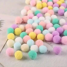 50 pièces/paquet, 1/1,5/2/2,5/3cm Pompons de couleur bonbon, haute élasticité - pour l'artisanat DIY, pompons colorés, cadeaux de fêtes, accessoires de cheveux, vêtements, rideaux, décorations de porte, art textile doux pour la décoration murale de la maison, décorations de fête