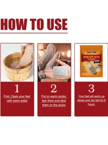 爵鱼自热暖脚器，冬季一次性暖脚贴，保持双脚温暖