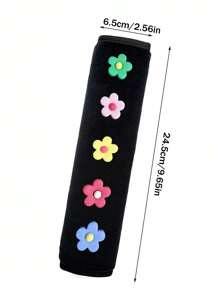 1 pièce /2 pièces Décoration florale pour ceinture de de voiture, protection pour l'épaule, housse de protection pour ceinture de anti-blocage, accessoires de voiture pour femmes - Taille Unique - Voir 5