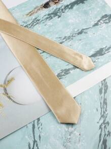 ZONFAZ 1 pezzo Cravatta da uomo tinta unita lucida e liscia, extra slim da 5 cm, adatta per matrimoni, Natale, Ringraziamento e altre festività, feste e uso quotidiano