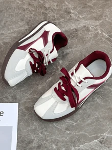 Nuove sneaker da donna stile 2025, con suola spessa e rialzata, scarpe sportive casual da running, stile boho per lo streetwear quotidiano