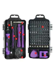 Zestaw precyzyjnych śrubokrętów, zestaw narzędzi do naprawy elektroniki, bity do 'a, komputera, PC, laptopa, telefonu, tabletu, majsterkowania domowego, konsol do gier, okularów, zegarka, dzwonka do drzwi, 115 w 1