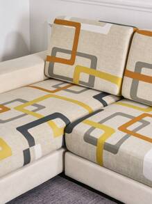 1pc Sofa Decorative Cushion Cover, Non-Slip, Stretchy, Milk Silk Material, Geometric Print, Various Shapes & Colors, Fits Single/Double/Three/Four Seat Sofa, Suitable For All Seasons - Multicolor - View 13