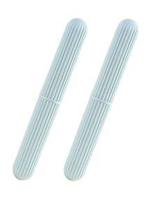 1/2/4pcs Portable Toothbrush Case, Travel Toothbrush Holder, Plastic Portable Toothbrush Carrying Case, Outdoor Bathroom Toothpaste Rack, Storage Box, Organizer, Travel Toiletry Cup, New Creative Toothbrush Holder, Dust-Proof Storage Box, Bathroom Accessories, Toiletries, Travel Essential, Beach, Summer, Business, Bathroom Travel Essential, Women, College Dorm, Travel Essential, School Supplies, Back To School - Multicolor - View 15