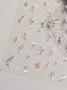 1pc 5D Cute Flower Nail Stickers Self-Adhesive Manicure Decal DIY Charms Foils Decor Nails DIY Nail Supplies  Press On Nails