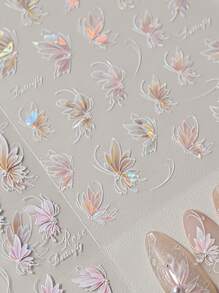 1pc 5D Cute Flower Nail Stickers Self-Adhesive Manicure Decal DIY Charms Foils Decor Nails DIY Nail Supplies  Press On Nails