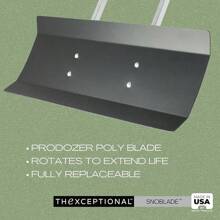 Easy Doze-It 36" SnoBlade | Stand Up Snow Blade Shovel With U-Power Push Grip For 2 Hands | Light-Weight Aluminum Handle | Made In USA By Vertex Products | Model EX970.36 - 黑色 - 查看 7