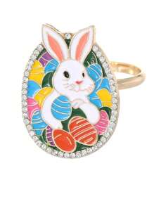 Creative Cute Rabbit Animal Shaped Napkin Ring, Tabletop Decoration