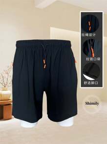 Kit 3 Bermuda Shorts For Men, Imported Shorts For Men, Polyamide, Ice Silk, Gym, Elastane, Casual, Quick Drying - màu đen - Xem 4