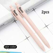 1/2/5/10/20pcs Custom Engraving Color Ballpoint Pens, Back To School Supplies For Kids, Personalized Pens Ballpoint With Name, Personalized Wedding Pen, 14.4cm/5.66in, Pink/White/Mint Green/Sky Blue/Light Blue/Yellow/Light Yellow/Light Purple/Purple/Skin Color, Customized Couple Pen, Personalized Bridesmaid Pen, Groomsman Pen, Office Decor - Multicolor - View 16