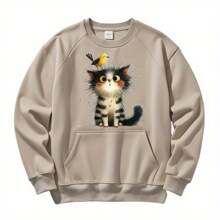 1 pieza/2 piezas/3 piezas Pegatina transferible con calor estilo DIY de gato y pájaro - Lavable, apta para camisetas, vaqueros, suéteres, bolsos y almohadas