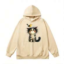 1 pieza/2 piezas/3 piezas Pegatina transferible con calor estilo DIY de gato y pájaro - Lavable, apta para camisetas, vaqueros, suéteres, bolsos y almohadas