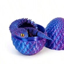 1pc 3D Printed Viper Snake Egg With Movable Joints, Can Take Out The Snake Egg, Plastic Material Artistic Craft, Suitable For Car, Home, Office And Party Decoration - Multicolor - View 8