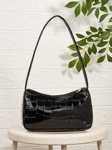 1 pieza Bolso Baguette bandolera de color brillante para niñas, bolso de axila, adecuado para uso diario, mejor opción de regalo