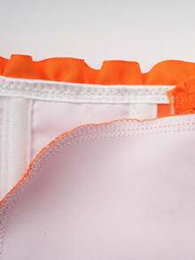 Áo corset nữ kiểu jacquard lưng chéo, màu vàng bơ, thích hợp cho tiệc năm mới, ngày Valentine, các dịp lễ hội mùa hè. - trái cam - Xem 8