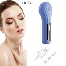 Cepillo de silicona recargable para exfoliación facial - Limpieza profunda y exfoliación, apto para hombres y mujeres, Impermeable IPX7, recargable por USB