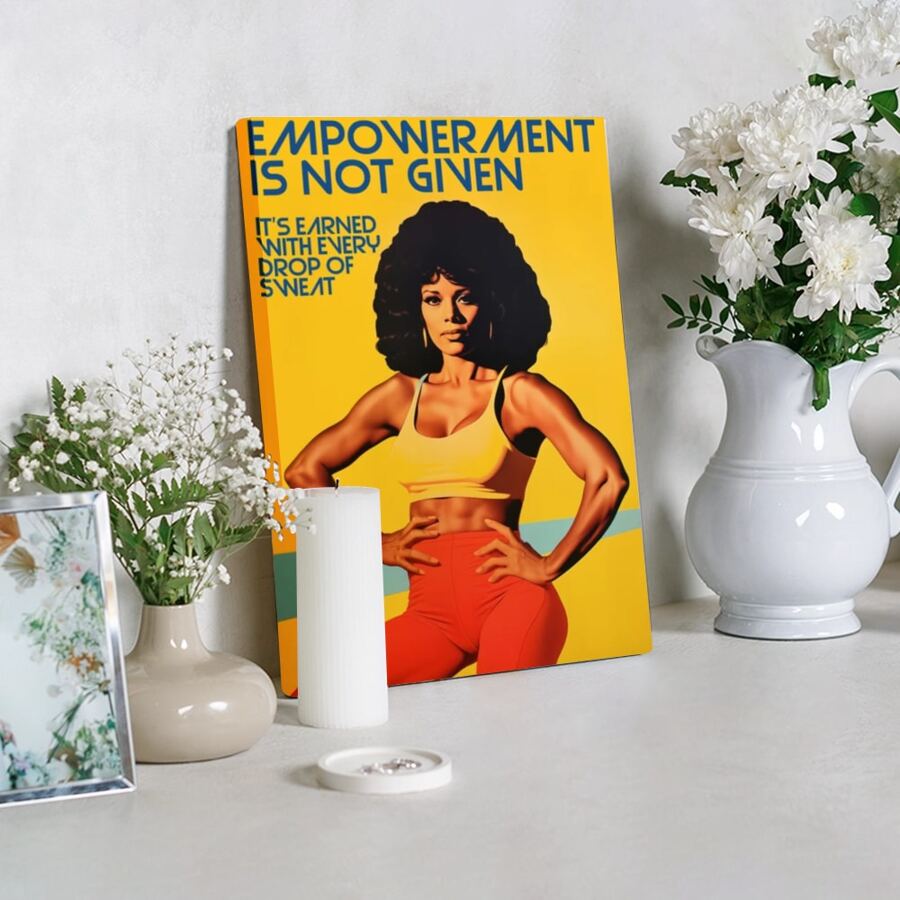 1 Piece Framed Gym Wall Art 70s Poster Gym Art Print Fitness Girl ...