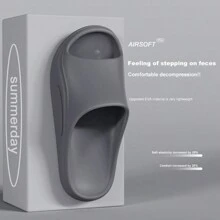 男士 EVA 浴室拖鞋，简约轻便情侣休闲露趾沙滩凉鞋