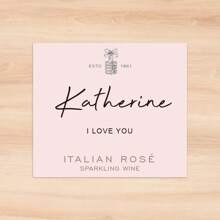 Personalized Waterproof Clear Wine Bottle Stickers For Weddings, Anniversaries, And Special Occasions-Custom Vinyl Label For Prosecco, Champagne, And Spirits-, And Easy To Apply-Premium Quality
