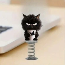 1pc Black And White Acrylic Cat Figurine Desktop Decor, Suitable For Desktop Spring Ornaments, An Ideal Gift For Parents And Friends Back To School