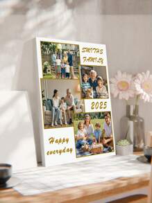 1pc Framed Customizable Family Photo Canvas, Personalized Family Canvas, Custom Canvas Pictures By Printed Marketplace Multi-Functional, Reusable,Ornamental Exquisite,Stylish,Fashionable,Adorable,Modern,Colorful Custom,Personalized Gifts Birthday Graduation