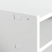 YUNRUX حامل ملفات المكتب ب- 4+2 حجرات، منظم مستندات، فرز رسائل أبيض، منظم دفاتر PVC - أبيض - مشاهدة 5