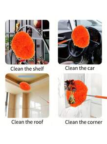 Retractable Duster Cleaner Suitable For Cleaning Crevices, Fan Dusting, Reusable Multi-Functional Dust Wand For Whole House Cleaning, Tools For Men - Multicolor - View 3