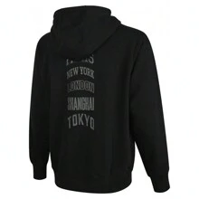 Nike AS M NSW CLUB FZ HOODIE FT GCE Black Drawstring Hooded Sports Jacket, Men