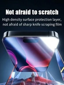 2pcs Instant Adsorption Screen Protector Film Compatible With Apple IPhone 12/13/14/15/16 Series - Clear - View 7