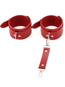 Manette in pelle BDSM, manette da bondage, manette, sesso, sexy, dispositivo di tortura SM Bondage, manette sessuali, manette, giocattoli sessuali a forma di manette, prodotti sessuali, prodotti SM, giocattoli sessuali per adulti, accessori per il bondage seducente per giochi intimi di coppia - regalo di San Valentino