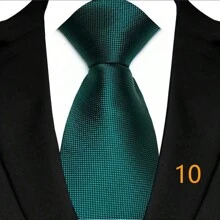 GOADAFOO Corbata de lujo de 8 cm para hombre, con rayas verdes, floral sólido, corbata de cuello tejida jacquard para hombre, novio, negocios, boda, fiesta