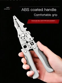 1 pezzo Set di pinze per elettricisti di grado industriale da 21,59 cm, comprensivo di guanti da lavoro anti-taglio, spelafili multifunzione, tagliacavi e spelafili in acciaio inossidabile per cablaggio, taglio, spelatura, crimpatura, presa, torsione, leva su strutture metalliche