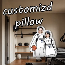 1 Cuscino personalizzato a forma di pallone da basket - Foto personalizzata, regalo ideale per lui, lei, il tuo ragazzo, la tua ragazza, papà, mamma, famiglia e amici | Perfetto per la decorazione d'interni - divano, letto, auto, sala da tè, camera da letto, soggiorno | San Valentino, compleanno, matrimonio, Natale - Carica le immagini per personalizzare i cuscini - Visualizzare 2
