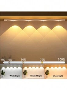 20cm/30cm/40cm/50cm LED Cabinet Light With Motion Sensor And 3-Color Adjustable Light Strip, Suitable For Cabinets, Shoe Racks, Entryways, Essential For Kitchen, Bedroom, Wardrobe And Home - Multicolor - View 7