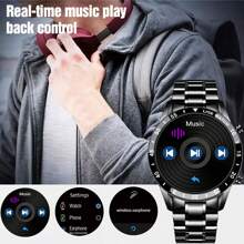 LIGE Full Round Touch Screen Steel Band Call Men's Smartwatch, Sports Tracking Activity Fitness Smartwatch For Men